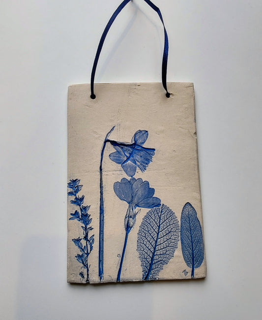 Copy of Dawn Isaac - Ceramic Hanging Tile Floral