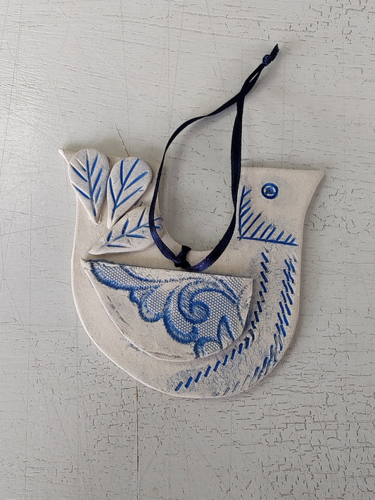 Copy of Dawn Isaac - Scandi Bird, Ceramic Hanging Tile