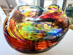 Bob Crooks-Parakeet, Unique Hand Blown British Glass Bowl - Primrose Gallery and Framing 