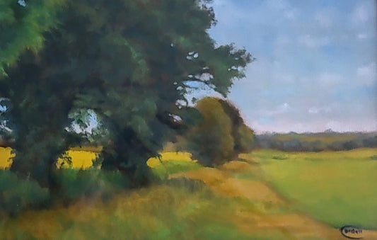 Cordell Garfield- Towards Bugbrooke, Mounted Giclee Print