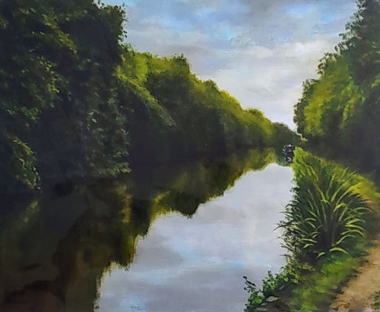 Cordell Garfield- Grand Union Canal, Milton Malsor, Mounted Giclee Print