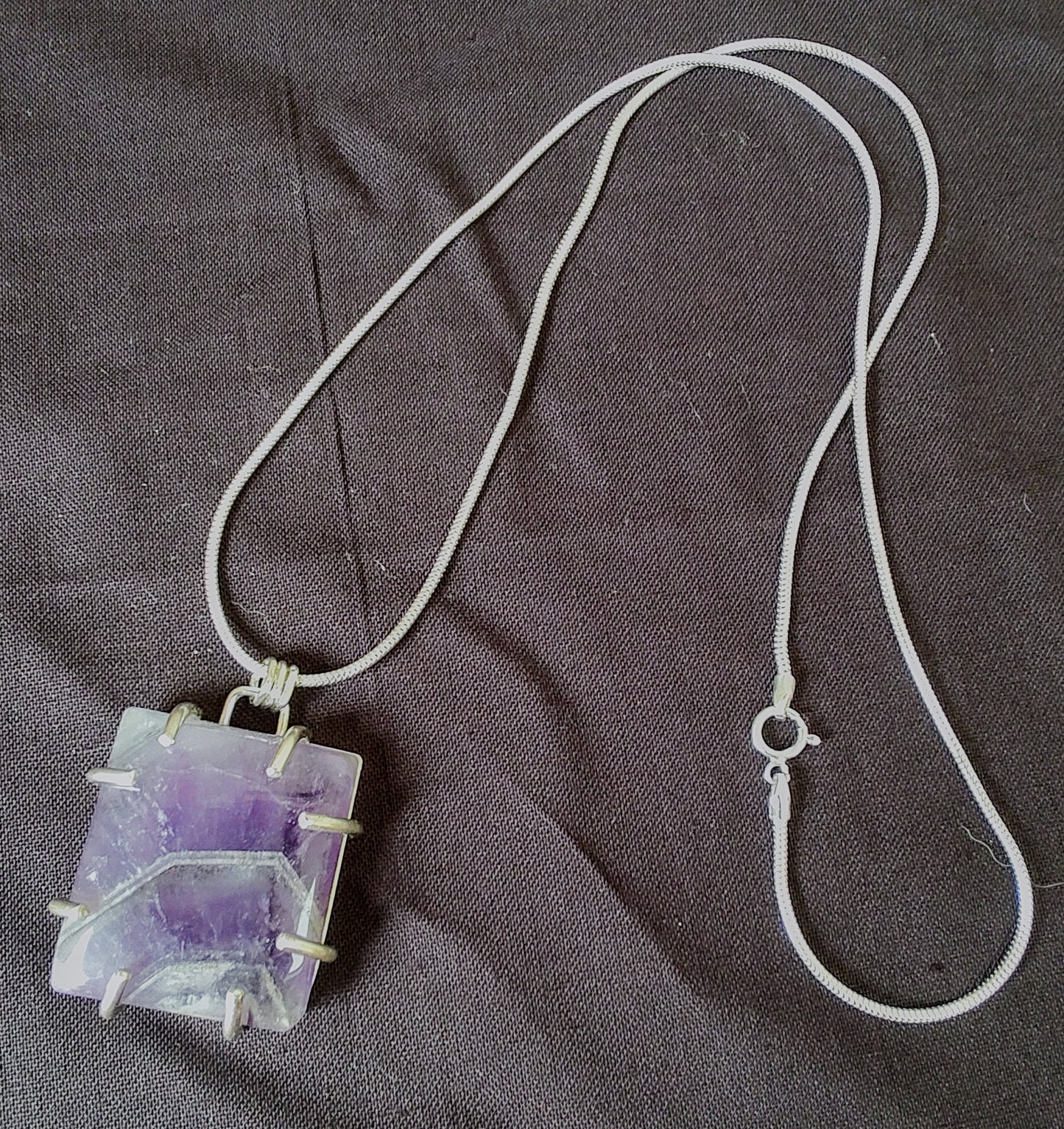 Zoe Ruth- Silver Amethyst Necklace