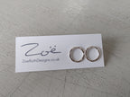 Zoe Ruth- Open Circle Silver Hammered Stud - Primrose Gallery and Framing 
