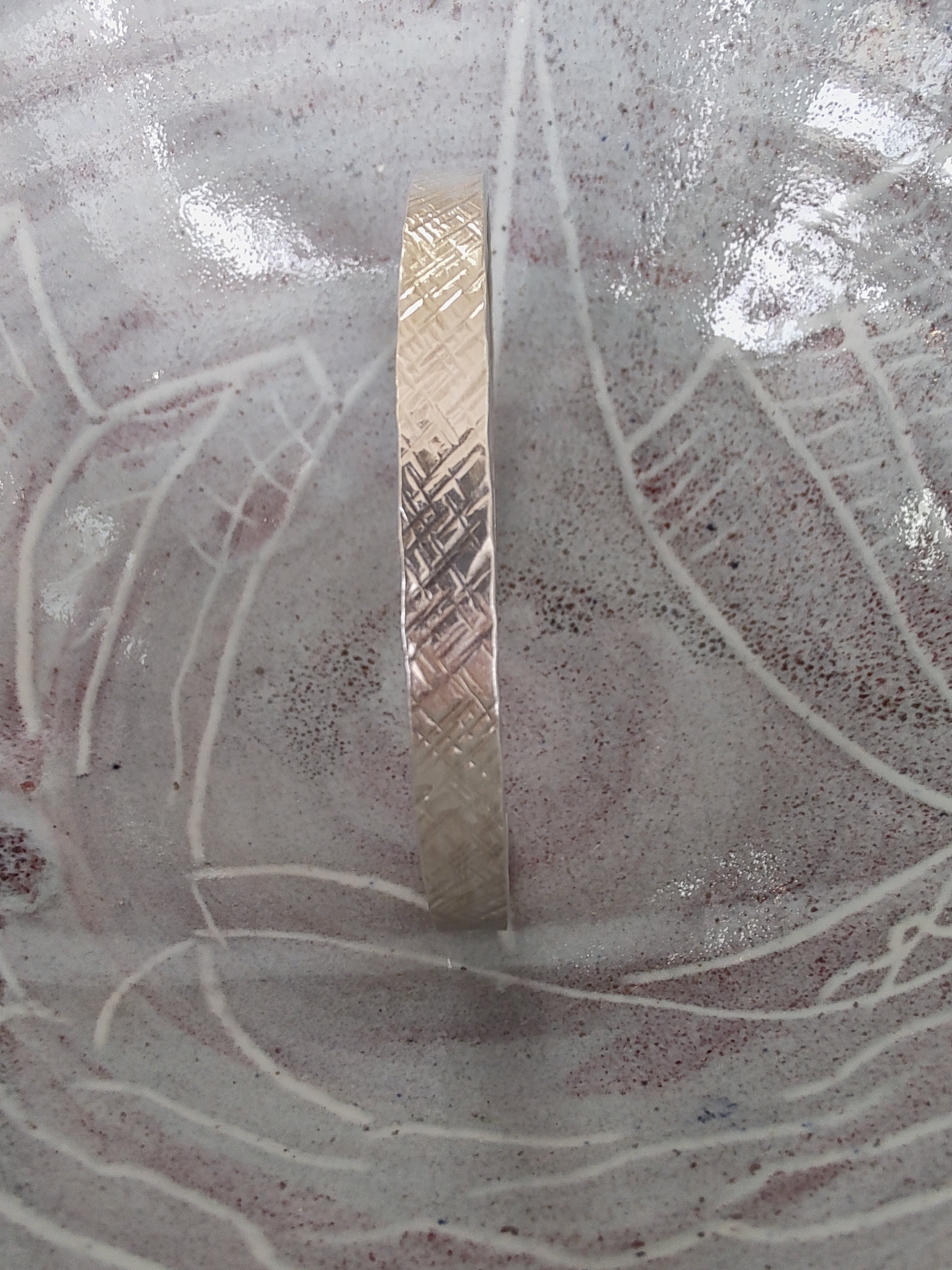 Zoe Ruth- Silver Criss Cross Bangle - Primrose Gallery and Framing 
