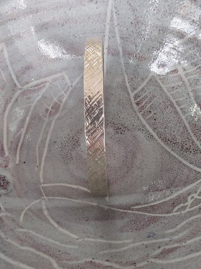 Zoe Ruth- Silver Criss Cross Bangle - Primrose Gallery and Framing 