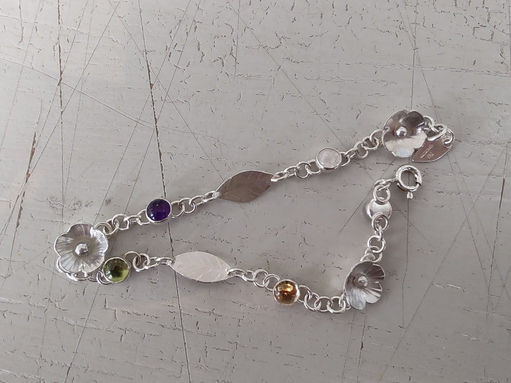 Zoe Ruth- Silver In the Garden Bracelet, 18cms - Primrose Gallery and Framing 