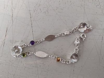 Zoe Ruth- Silver In the Garden Bracelet, 18cms - Primrose Gallery and Framing 