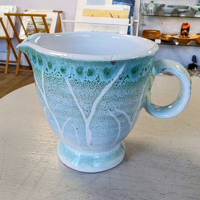 Rob Bibby- Milk Jug. Ceramic Hand Made Jug, Small Green - Primrose Gallery and Framing 