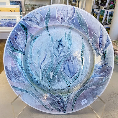 Rob Bibby - Large Crocus Plate, Hand Made Ceramic - Primrose Gallery and Framing 