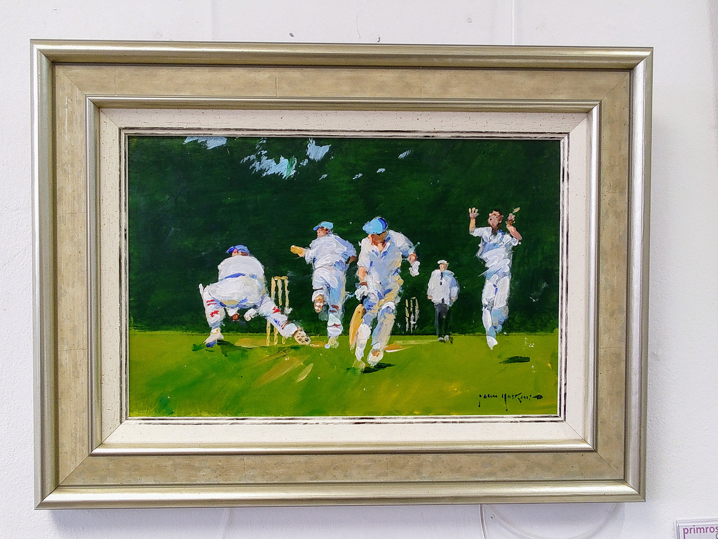 John Haskins art - 'Run', Original Oil on Board, Framed