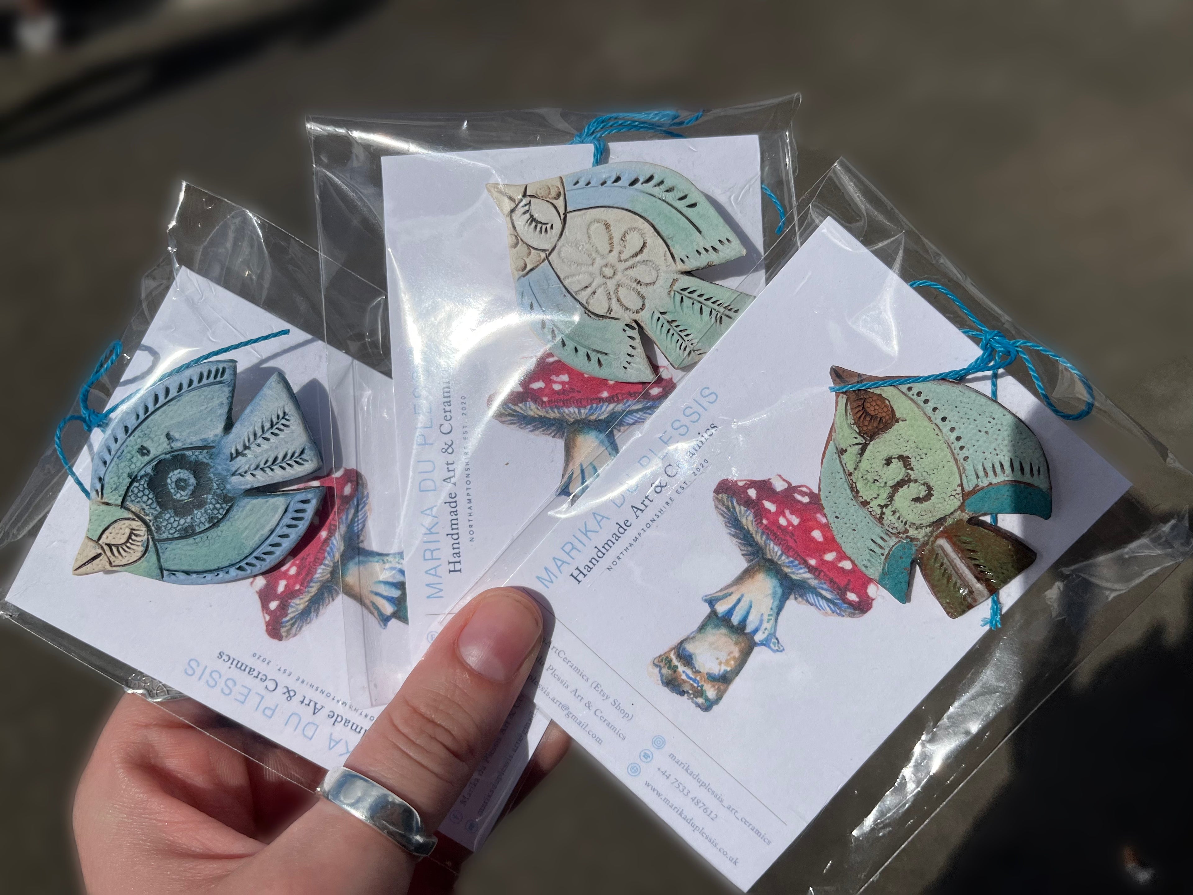 Marika Du Plessis- Handmade clothing pins- Fish - Primrose Gallery and Framing 