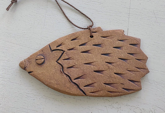 Copy of Dawn Isaac - Hedgehog, Ceramic Hanging Tile