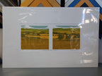 Sorrell Kinley - Looking West From Lamport, Lino Print