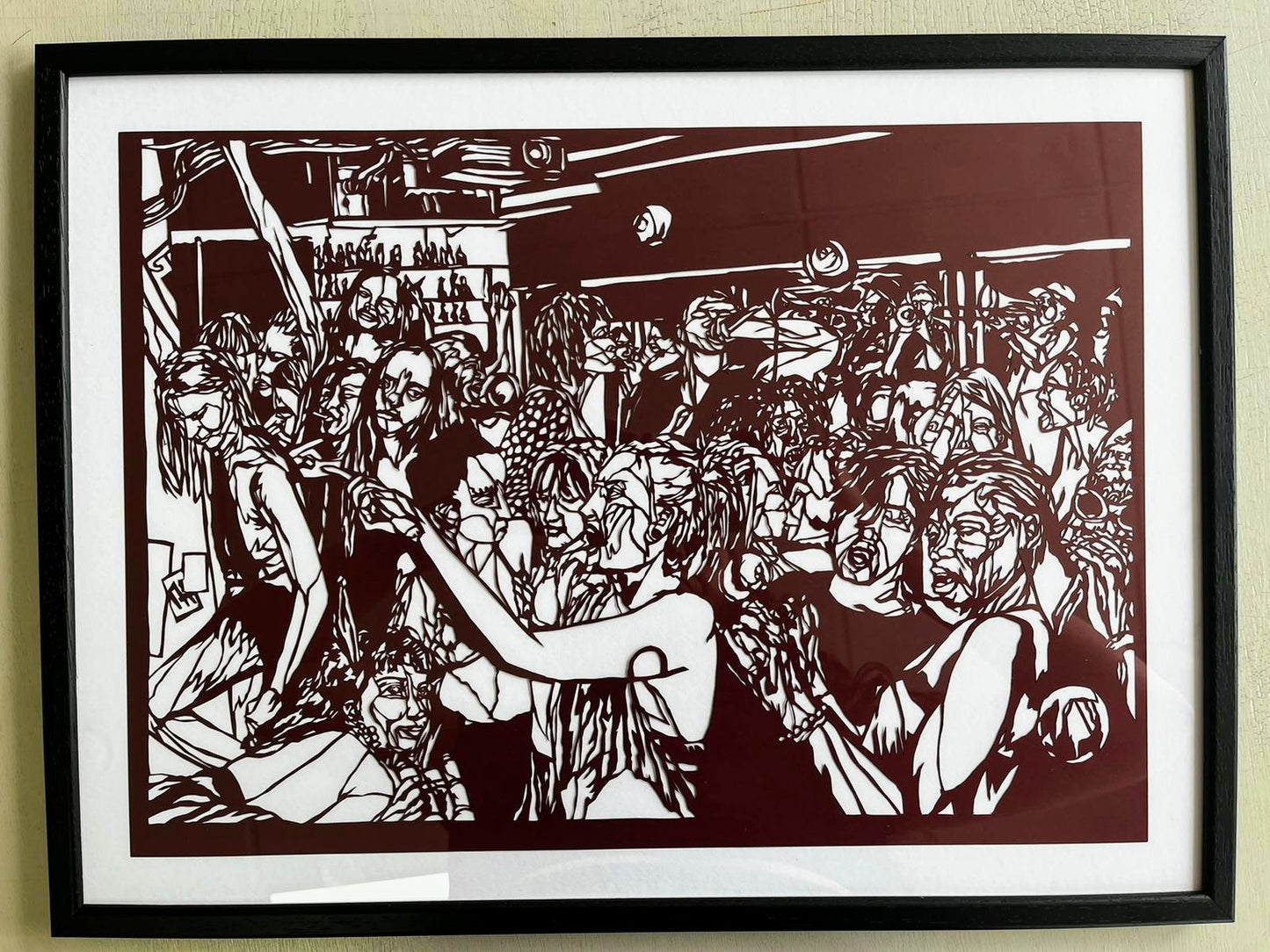 Mark Curtis Hughes- There She Goes, My Beautiful World, Original Framed Papercut