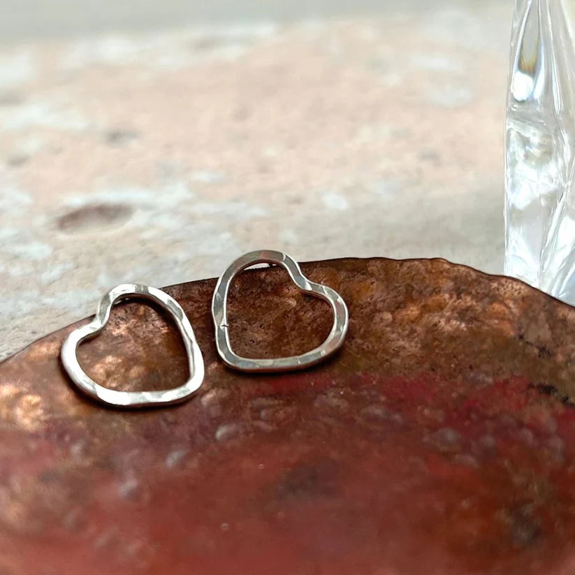 Zoe Ruth- Silver Open Heart Studs