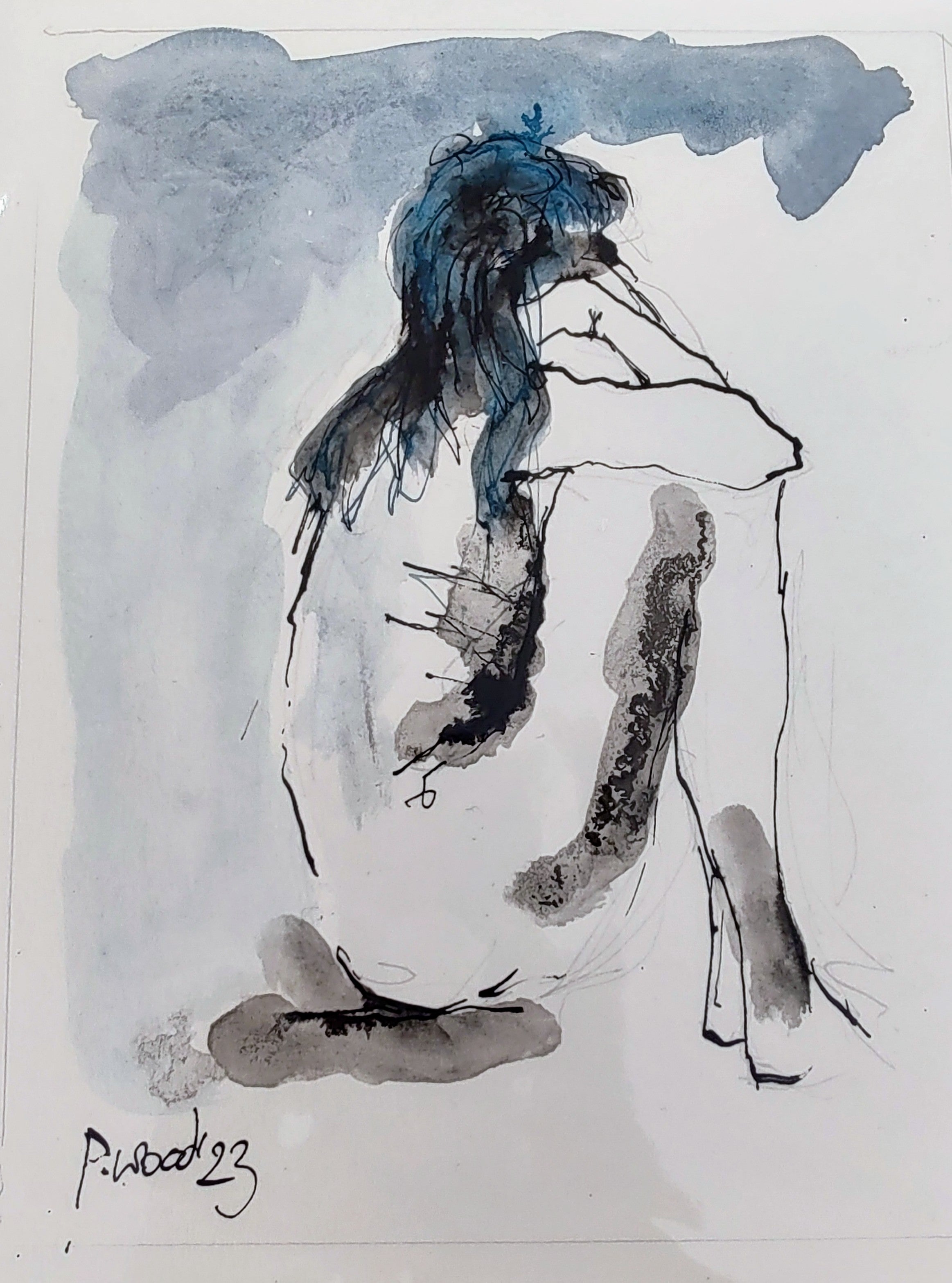 Pauline Wood- Life Drawing, Original Drawing - Primrose Gallery and Framing 