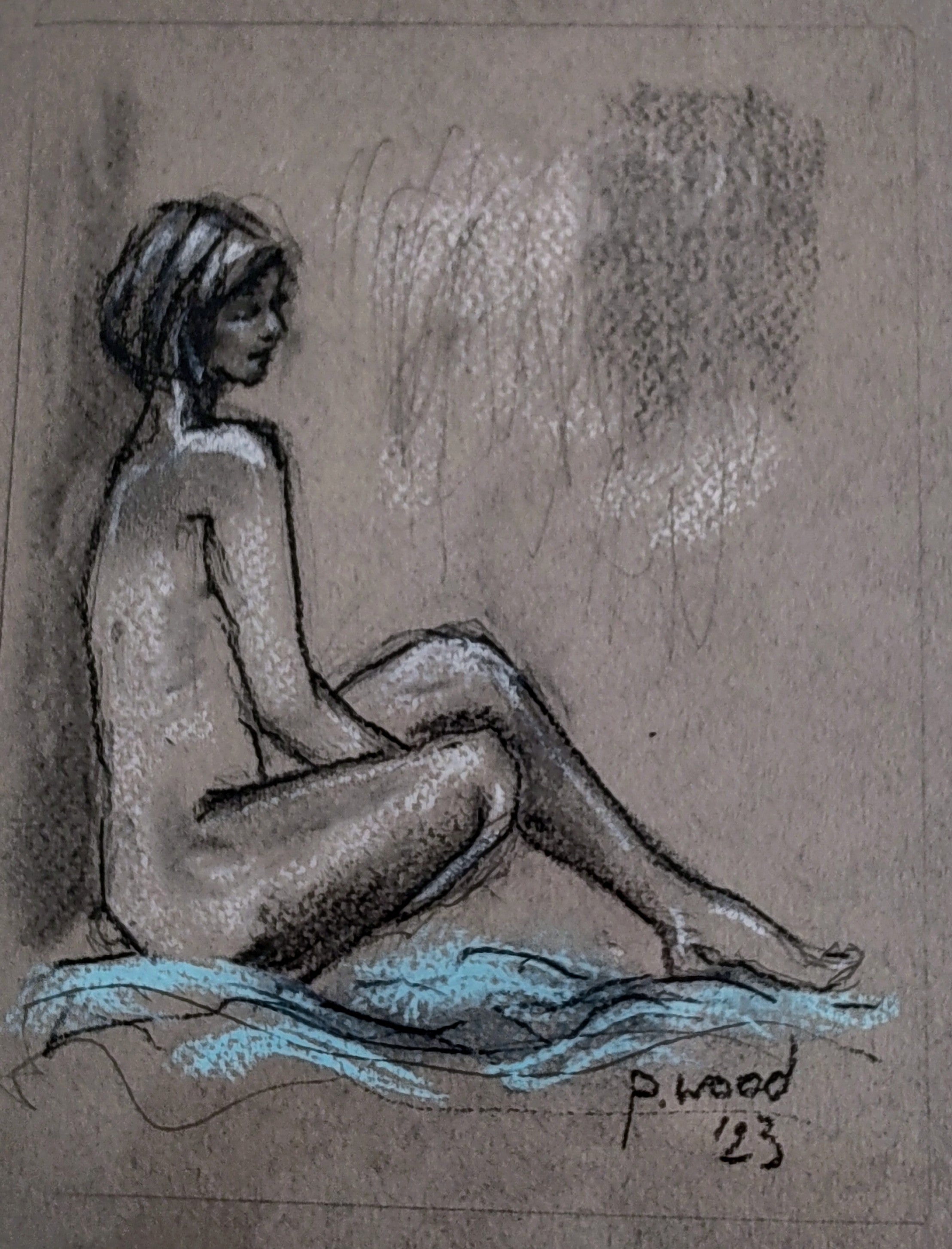 Pauline Wood- Life Drawing, Original Drawing - Primrose Gallery and Framing 