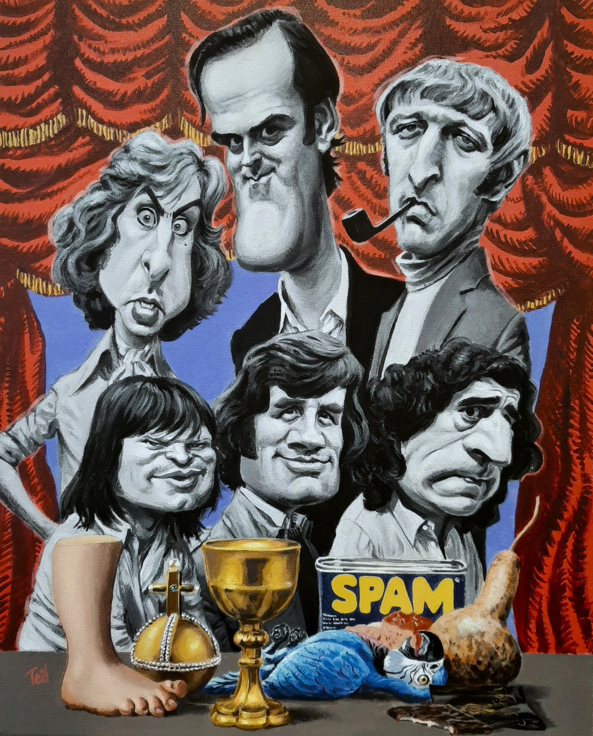 Adrian Teal- The Pythons, Limited Edition Giclee Print