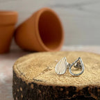 Zoe Ruth- Silver Asymmetric Tear Drop Studs