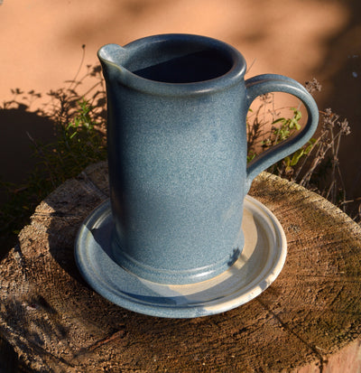 Richard Gibson- Coastal Storage Large Jug - Blue, Ceramic Jug - Primrose Gallery and Framing 