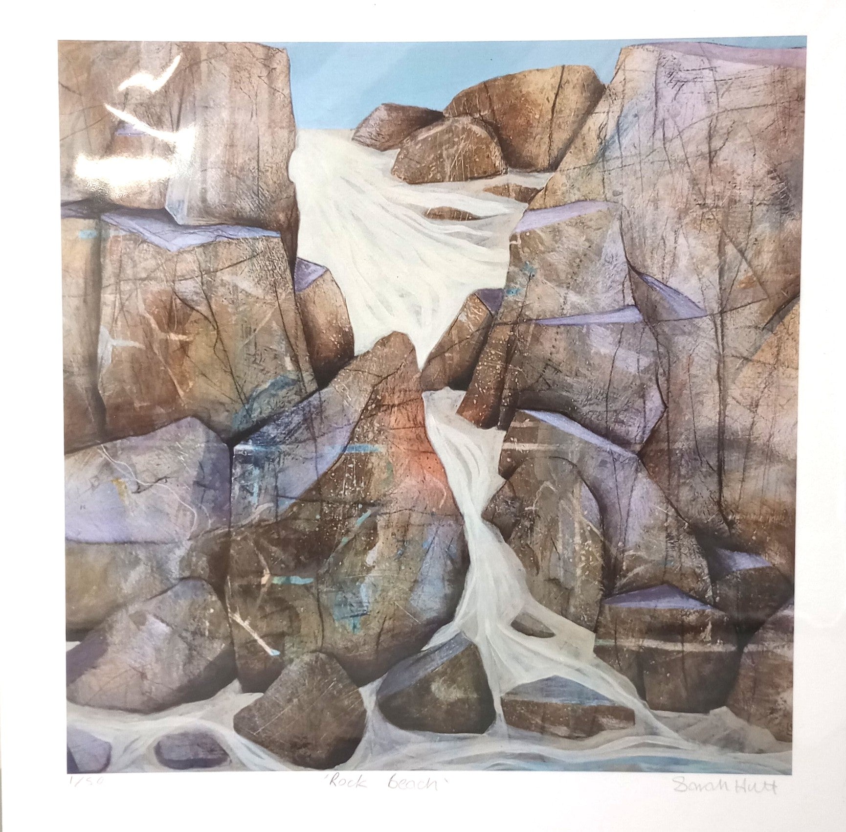 Sarah Hutt - Rock Beach Limited Edition Print