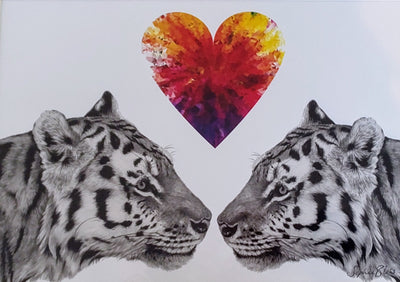 Sophie Bliss Kilpatrick- Tiger Love, Mounted Print - Primrose Gallery and Framing 