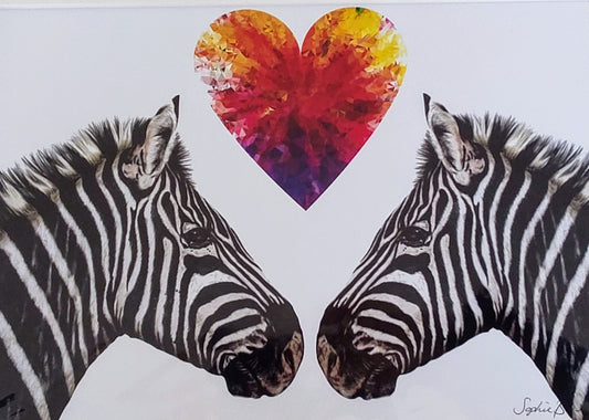 Sophie Bliss Kilpatrick- Zebra Love, Mounted Print