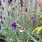 Zoe Ruth- Silver Open Circle Flower Necklace
