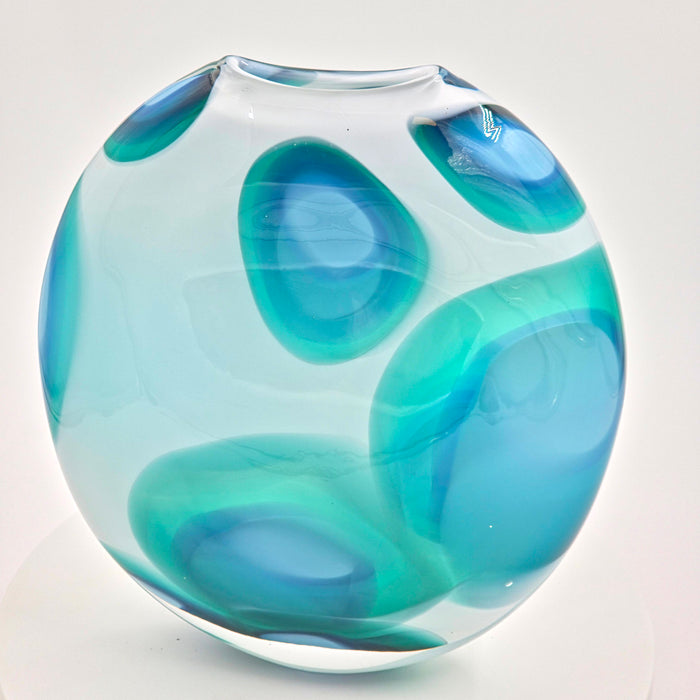Allister Malcolm- Tondo Hand Blown Glass Vase, Medium Polar