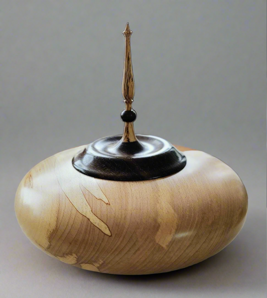 Andy Harris- Turned Wooden Arabian Style Ldded Bowl