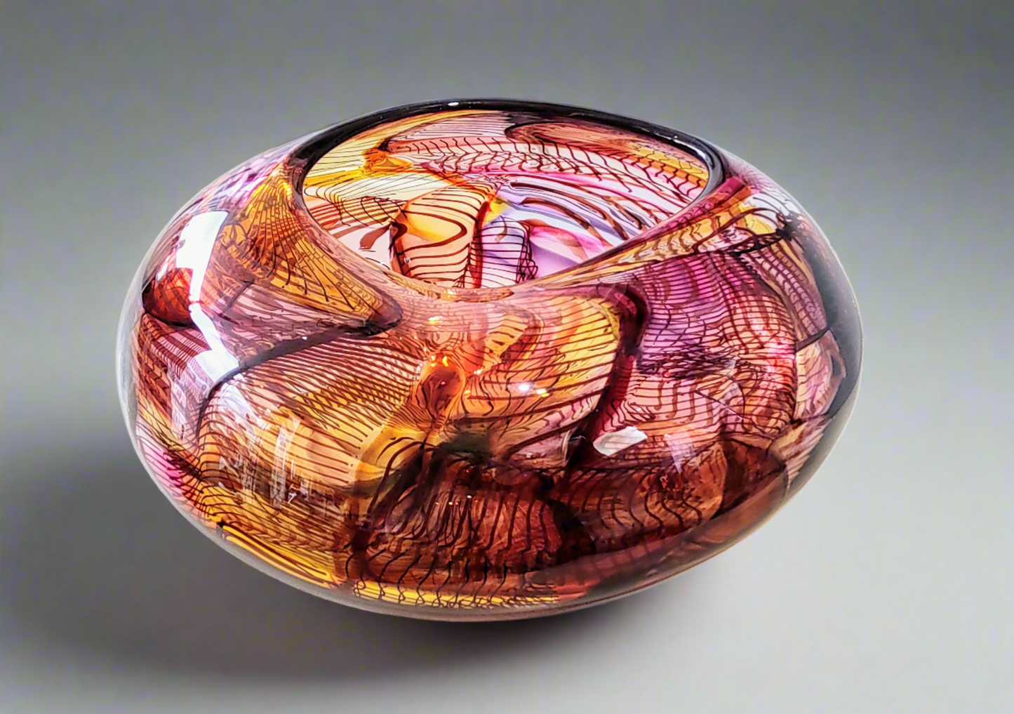 Bob Crooks-Mini Mosaic, Unique Hand Blown British Glass Bowl