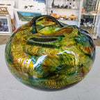 Bob Crooks-Mini Mosaic, Unique Hand Blown British Glass Bowl, Green - Primrose Gallery and Framing 