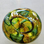 Bob Crooks-Mini Mosaic, Unique Hand Blown British Glass Bowl, Green - Primrose Gallery and Framing 