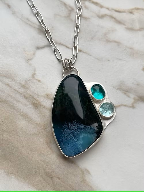 Tracy Chamberlain - Depths Necklace, Sterling Silver - Primrose Gallery and Framing 