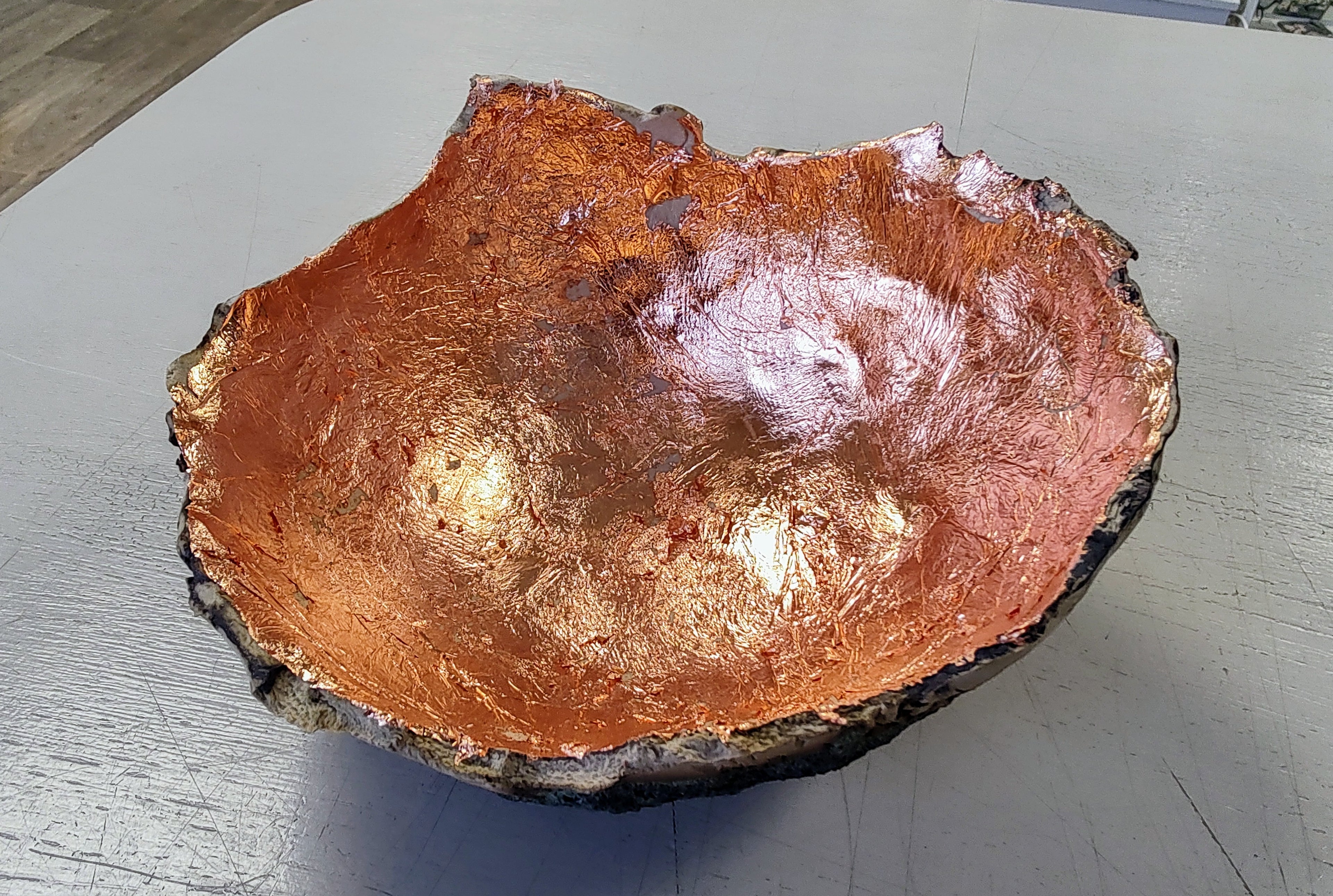 Emma Saul - Dragon Egg textured Ceramic Bowl #2 - Primrose Gallery and Framing 
