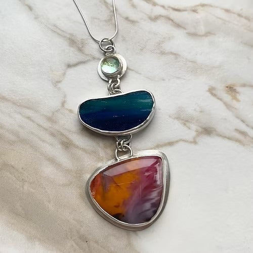 Tracy Chamberlain - Fiesta Necklace, Sterling Silver - Primrose Gallery and Framing 