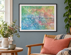 Illustrative room mockup of Magic Place by Iris Grace in a black frame