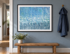 Illustrative room mockup of Monsoon by Iris Grace in a black frame