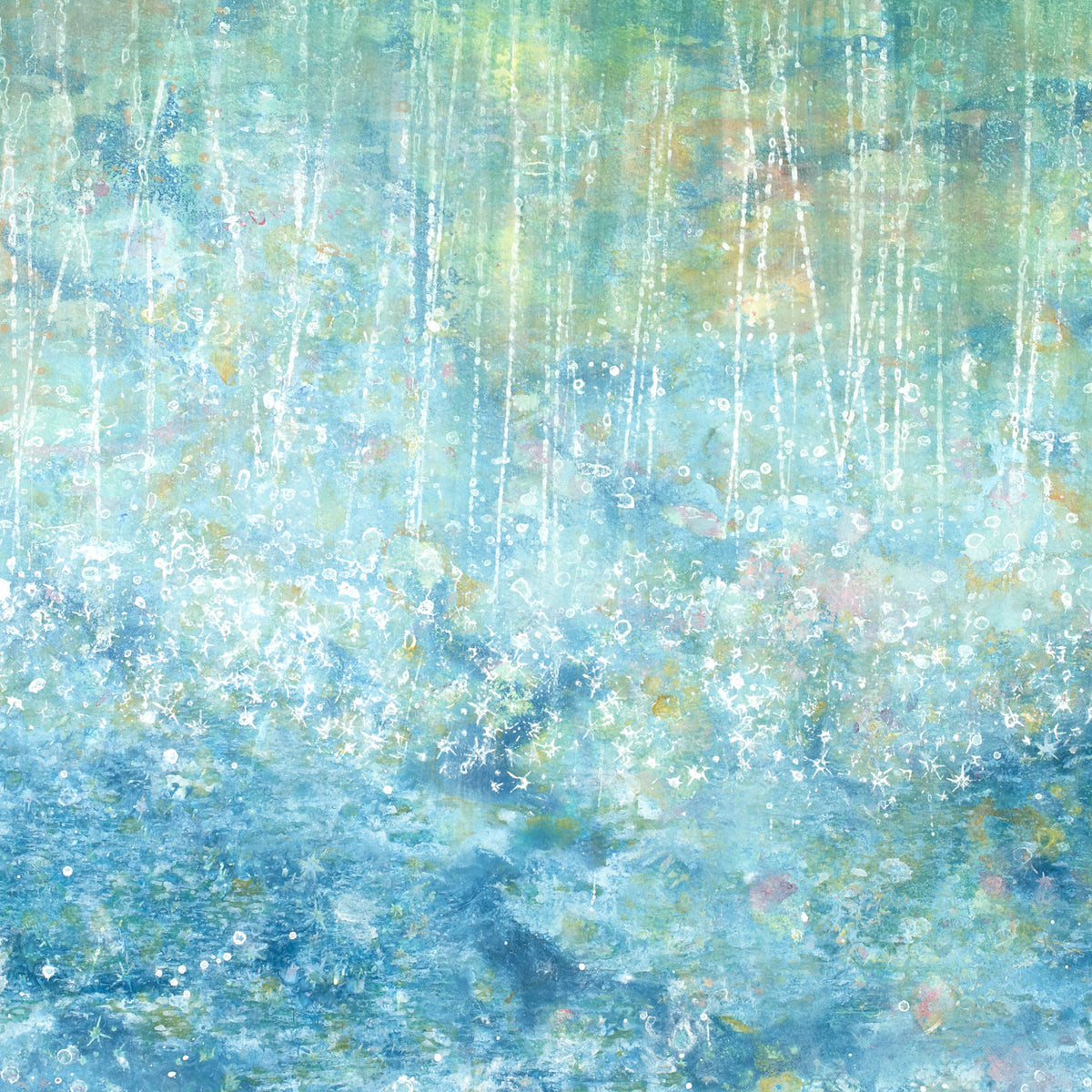 Artwork detail — Raining Cats by Iris Grace, cropped directly from the supplied image