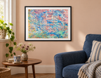 Illustrative room mockup of Separation by Iris Grace in a black frame