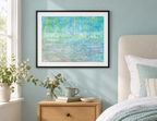 Illustrative room mockup of The Tale of the Water Baby by Iris Grace in a black frame