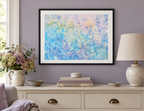Illustrative room mockup of Tuesday’s Child by Iris Grace in a black frame