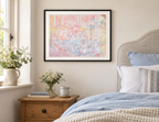 Illustrative room mockup of Under the Harvest Moon by Iris Grace in a black frame