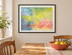 Illustrative room mockup of Zin Zin by Iris Grace in a black frame