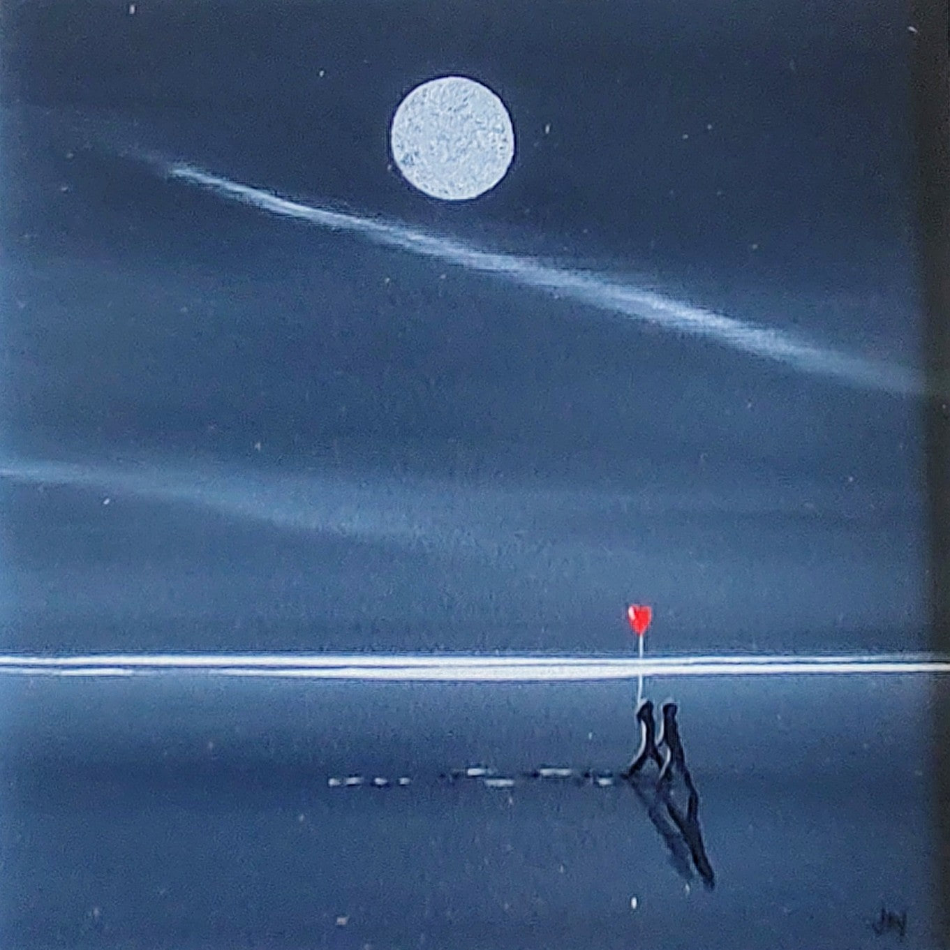 Jay Nottingham- Trails on the Sand. Original Framed Oil on Board - Primrose Gallery and Framing 