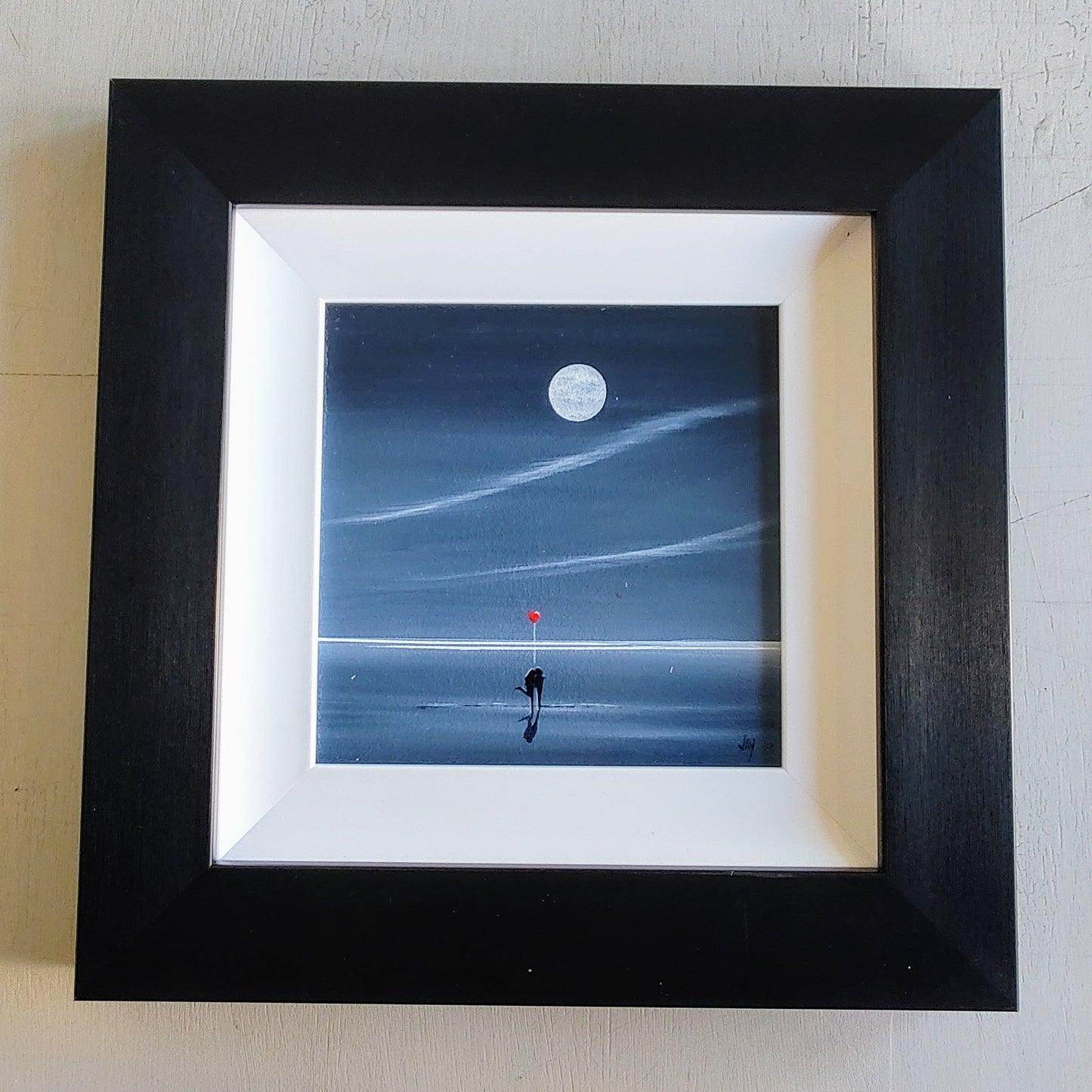 Jay Nottingham- Moonlit Lovers. Original Framed Oil on Board