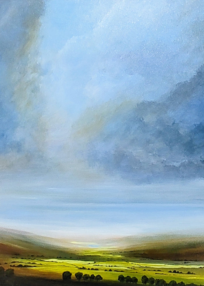 Jay Nottingham- Valley View, Original Framed Oil on Board