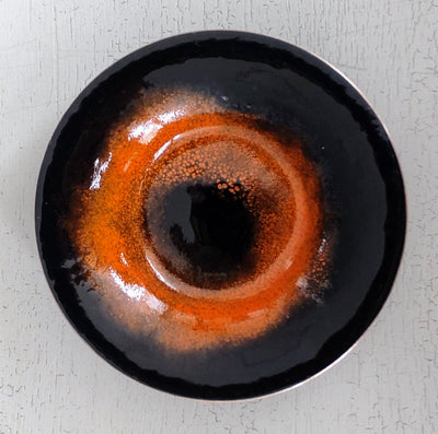 Julie Aves- Copper Enamelled Bowl, Solar Flare - Primrose Gallery and Framing 