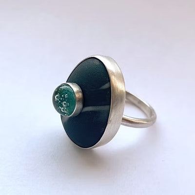 Tracy Chamberlain - Pebble and Bubble Ring , Sterling Silver - Primrose Gallery and Framing 