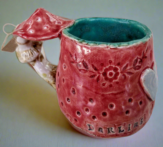 Marika Du Plessis- Toadstool Coffee Cup, Pink Darling